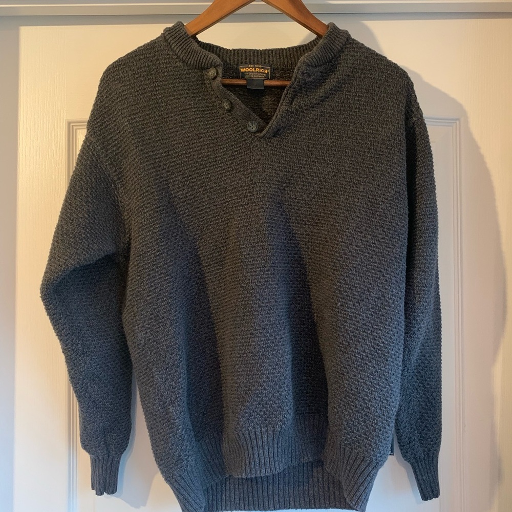 Woolrich Men's Charcoal Crewneck Sweater
